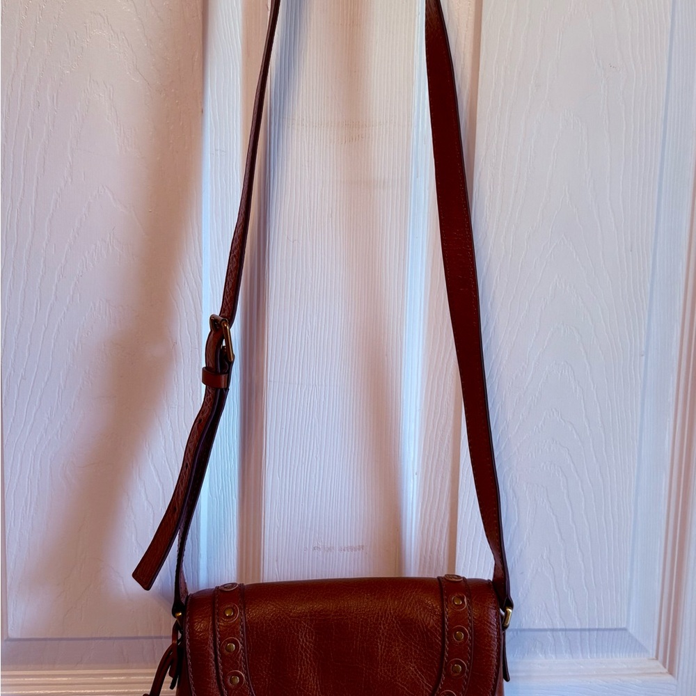 NWOT VINTAGE FOSSIL BROWN LEATHER CROSSBADY BAG